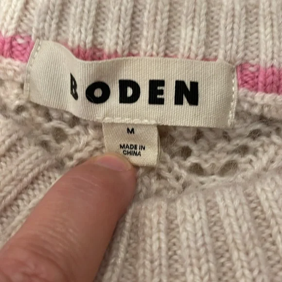 Boden Chunky pointelle sweater warm ivory - Picture 7 of 12